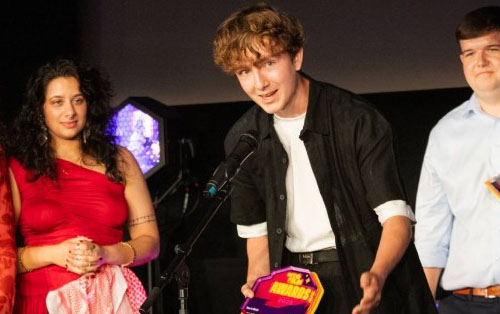 Indi receiving Ones To Watch Award 2025
